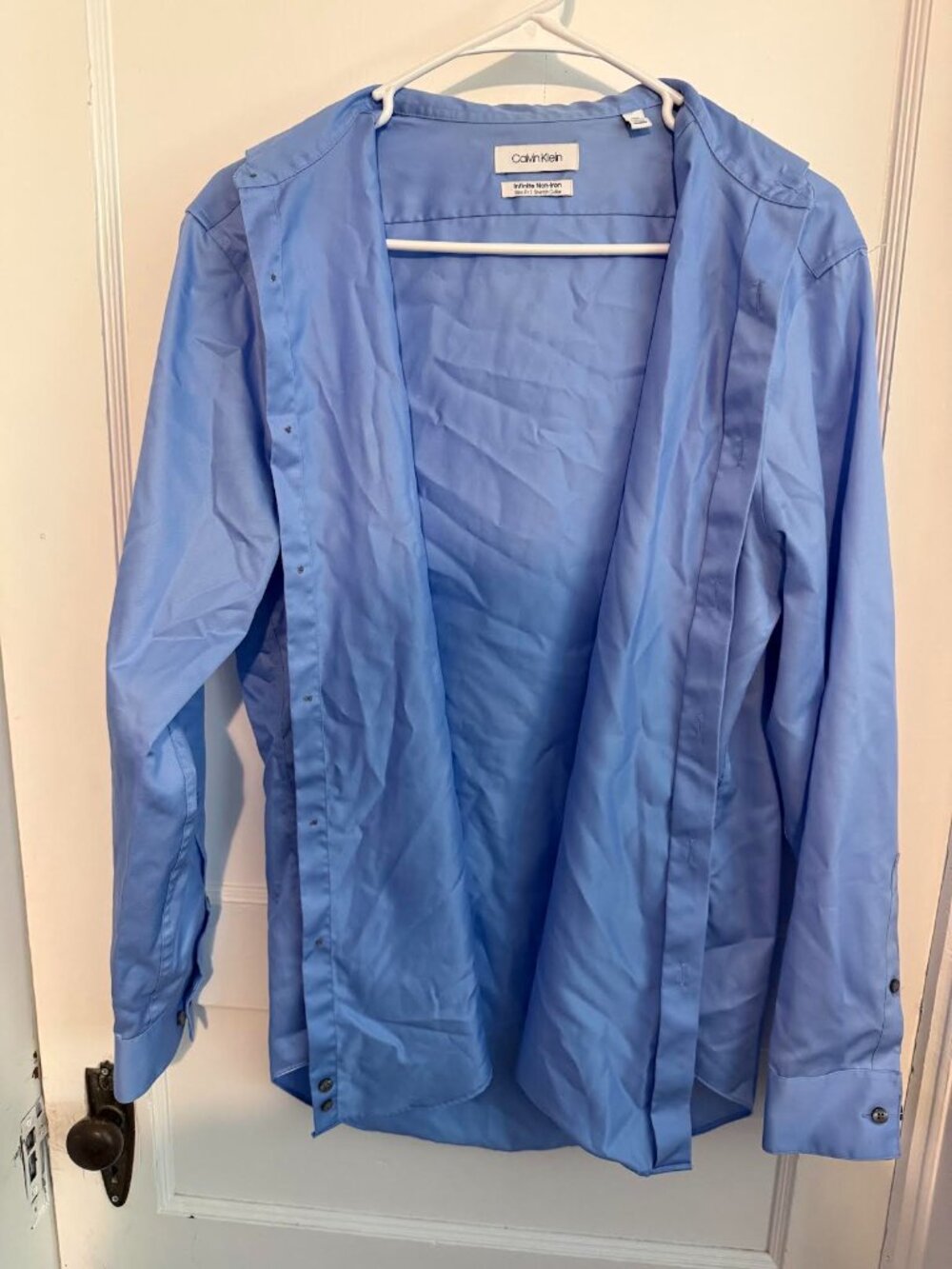 Blue Non-Iron Slim Fit Dress Shirt